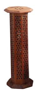 Wooden <b>Incense</b> <b>Stick</b> Box <b>Holder</b> Stand Ash Catcher Hand Carved Wood and Brass <b>Incense</b> <b>Stick</b> <b>Holder</b> - Product Image 2