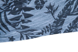 T-shirts pour hommes personnalisés en gros motif de feuilles graphique impression personnalisée chemise de sport surdimensionnée à manches courtes - Product Image 5