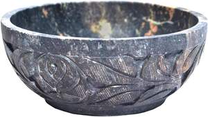 Bol en marbre noirâtre de haute qualité Table de maison de luxe moderne décor de noël élégant nouvelle pièce décorative Technique polie - Product Image 6