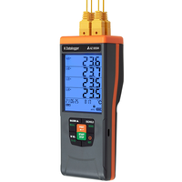 Meter Termokopel Tipe K 4 Saluran Perekam Data Suhu Alarm Visual & Suara Output CSV Dukungan OEM