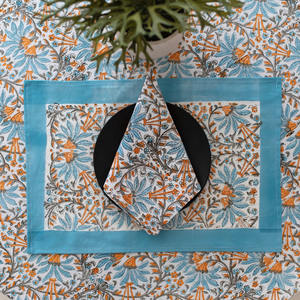 Nappe carrée 100% coton pur, faite à la main, écologique, à motif floral, imperméable, lavable, pour la maison, les fêtes et les banquets - Product Image 4