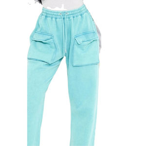 Fournisseur en gros de joggings pour femmes personnalisés, délavés au soleil, avec poches latérales, 100% coton biologique, vêtements de rue, joggings pour femmes délavés à l'acide - Product Image 4