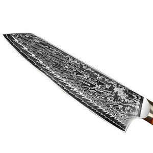 มีดเชฟเหล็กสไตล์ญี่ปุ่นมีดทำครัวเหล็กดามัสกัสบริการ OEM ระดับมืออาชีพ - Product Image 6