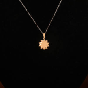 จี้เพชรทรงดอกไม้แบบเจียระไนทรงกลม เพชรเลี้ยงในห้องปฏิบัติการ ทอง 14k ดีไซน์ใหม่ทันสมัยสำหรับผู้หญิง - Product Image 5