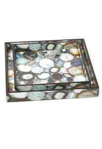 Plateau en bois décoratif imprimé pour chambre à coucher Plateau en bois imprimé à la mode pour la présentation de fête par les exportations mondiales - Product Image 5