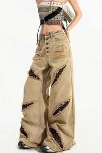 Jean en denim taille mi-haute pour femme, coupe ample décontractée style Boyfriend, délavage clair, streetwear Y2K, respirant, haute qualité - Product Image 3