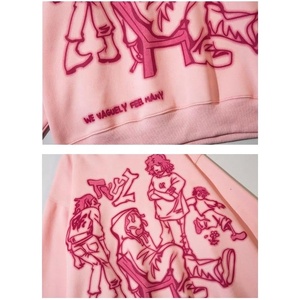 Sudadera con Capucha Rosa de Invierno de Manga Larga para Mujer con Logotipo Personalizado, Sudadera de Forro Polar Suave para Mujer - Product Image 3