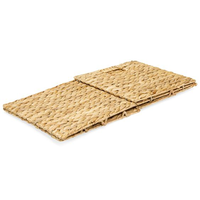 Panier de rangement rectangulaire fabriqué à la main avec poignée jacinthe d'eau tissé pots de fleurs jardinières pour jardin bureau à domicile fabriqué au Vietnam