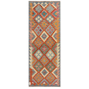 พรมกิลิมไมมาณา อัฟกานิสถาน ขนาด 203 x 77 ซม. ชุดพรมพื้นเมืองอัฟกานิสถานแบบดั้งเดิม - Product Image 1