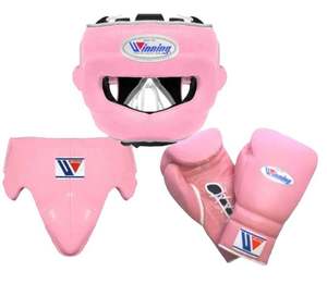 Ensemble de boxe personnalisé en cuir véritable, respirant, durable, protège-aine Winning, gants de sparring, protège-tête, couleur préférée des hommes - Product Image 3