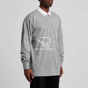 Polo de sport pour homme en gros, coupe ajustée, séchage rapide, col montant, 100 % coton, motif imprimé - Product Image 4