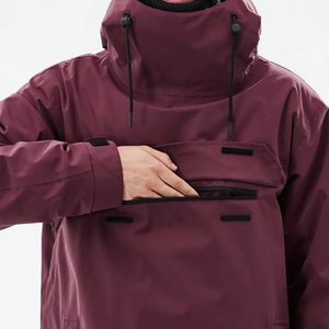 Veste coupe-vent de ski polaire à capuche personnalisée pour hommes vestes de ski de neige d'hiver chaudes thermiques imperméables grande taille avec doublure polaire - Product Image 6