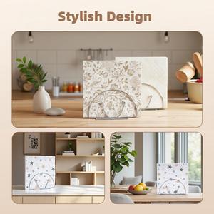 ที่ใส่ผ้าเช็ดปากแบบหรูหรา ดีไซน์ลวดโค้งทันสมัย ​​ฐานมั่นคง ใช้งานง่าย ที่จัดระเบียบบนโต๊ะที่มีสไตล์สำหรับบาร์ ร้านกาแฟ และบ้าน - Product Image 2