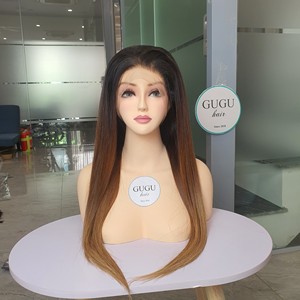 Vietnamien 100% perruque de cheveux humains 22 pouces os droit Ombre couleur pas d'enchevêtrement pas de perte teint avec prix de gros - Product Image 3