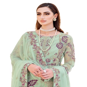 Ramsha F-23ชุดเดรสแต่งงาน3ชิ้นทำจากผ้าชิฟฟ่อนปากีสถานจากแบรนด์ดั้งเดิมของ Ramsha - Product Image 1