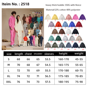 Vente en gros de vêtements de rue à capuche surdimensionnés pour hommes en molleton de coton lourd - Product Image 6