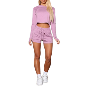 Conjunto de sudadera de algodón con capucha y cremallera para correr, conjunto de 2 piezas con capucha y cremallera completa - Product Image 2