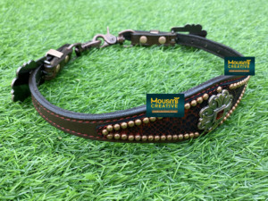 La elección del comprador Western Horse Wither Strap Argentina Cuero Piel de serpiente roja Textura Accesorios de cobre Fabricante ecuestre OEM - Product Image 4
