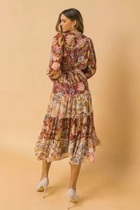 Robe de plage bohème décontractée pour femmes, col en v, imprimé Floral, robes de soirée d'été, 2023 - Product Image 2