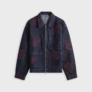 Veste en jean brodée personnalisée pour homme, décontractée, en coton, boutonnée, style délavé, coupe-vent, séchage rapide - Product Image 1