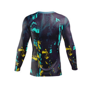 T-shirt de compression à manches longues pour homme avec logo personnalisé, séchage rapide, protection UV, rashguard pour le surf et la natation - Product Image 2