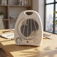 Chauffage d'appoint portable Rapid Heat 2000W avec sortie d'air à 5 grilles, deux réglages de chaleur pour usage intérieur