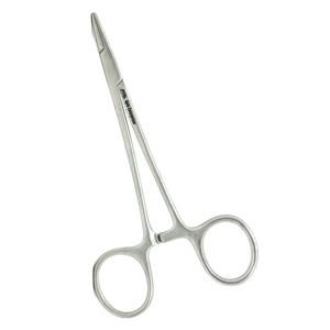 Pinzas médicas de acero inoxidable, instrumentos quirúrgicos manuales, la mejor calidad, soporte de aguja Halsey de 130mm, mordazas dentadas lisas - Product Image 1