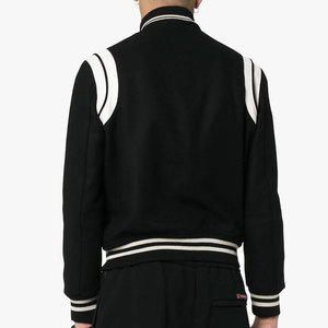 Blouson universitaire personnalisé 2026 pour homme en cuir PU écologique coupe ample coupe-vent en polyester avec logo personnalisé style streetwear - Product Image 4