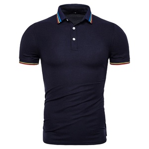 Tout nouveau coton d'été pour hommes pour Polo solide broderie personnalisée à manches courtes Design de mode avec tissu en toile - Product Image 2