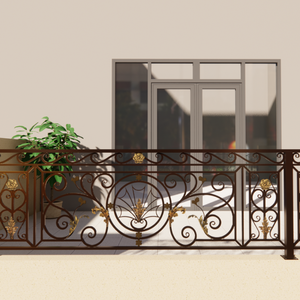 Diseño de Balcón Decorativo de Hierro para Aplicaciones Residenciales con Estructura Resistente, Estilo Elegante y Durabilidad a Largo Plazo - Product Image 2