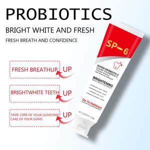 ยาสีฟันโปรไบโอติก SP-6 ไวท์เทนนิ่ง สำหรับฟันบอบบาง ขจัดคราบ สำหรับผู้สูบบุหรี่และผู้ดื่มกาแฟ ช่วยดูแลลมหายใจหอมสดชื่น 120 กรัม - Product Image 3