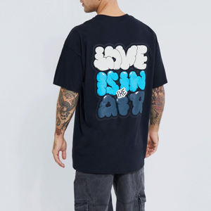 T-shirt pour homme AMALFI, taille plus, imprimé numérique personnalisé, col rond, manches courtes, 100% coton, respirant, écologique, 240g - Product Image 4