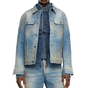 Chaqueta de Mezclilla para Motociclista de Alta Calidad y Moda Urbana para Hombre, con Cuello Alto, Talla y Color Personalizables - Product Image 2