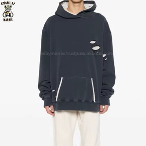 บริการ OEM เสื้อฮู้ดดี้แฟชั่นสตรีทผู้ชาย ทรงหลวม สไตล์ลำลอง มีกระเป๋าจิงโจ้ เหมาะสำหรับฤดูหนาว มีไซส์พลัสไซส์ - Product Image 2