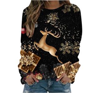 Camisas de algodón con estampado de sublimación 3D, sudaderas transpirables antiarrugas personalizadas, sudaderas con capucha de diseño elegante Premium para mujer - Product Image 6