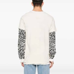 T-shirt imprimé double couche à sublimation personnalisée T-shirt 100% coton de jogging délavé à l'acide pour hommes - Product Image 6