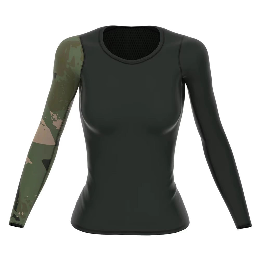 Women Compression Top Long Sleeve Athletic Shirt Seamless Breathable Moisture Wicking Quick Dry Tight Fit Workout Running