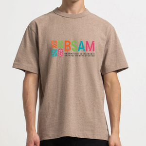 Men's 100% Cotton Knitted Alphabetic Printed Eco-Friendly T-Shirt Crew Neck Drop Shoulder Customized <b>Logo</b> Direct Bangladesh - Product Image 1
