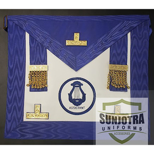ผ้ากันเปื้อนหนังแท้ลาย lambskin สำหรับ Grand Lodge Grand Lodge undress มีสไตล์ปักลายต้นแบบ Masonic - Product Image 5