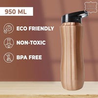 Bouteille d'eau en cuivre pur avec bouteille d'eau de sport en cuivre Sipper meilleure qualité 100% bouteille en cuivre pur pour l'eau potable