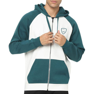Sweat à capuche en molleton de coton multicolore de qualité supérieure pour hommes sweat à capuche bicolore veste zippée douce broderie manteau d'hiver teint uni - Product Image 5
