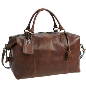 Unisex Customizable Vintage Genuine Leather Duffle <b>Bag</b> High Quality Durable Zipper Belt Gym Travel Daily Use 20-35L Capacity - Product Image 4