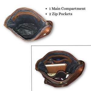 Sac à bandoulière en cuir véritable pour femmes fait à la main sac à bandoulière Durable léger sacoche sac à main fermeture éclair pour décontracté quotidien - Product Image 4