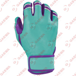 Baseball Batting Gloves Highly Durable Professional Baseball Batting Gloves Custom Leather <b>Hook</b> and Loop Closure Training - Product Image 4