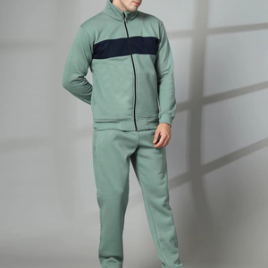 Conjunto de ropa deportiva con cremallera de alta calidad para hombre, chándal de dos piezas con logotipo personalizado para invierno, conjunto de chándal personalizable - Product Image 1