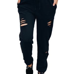 Pantalons de survêtement décontractés pour hommes de haute qualité respirants et personnalisés, délavés, rose uni, élégants, 100% coton, taille mi-haute - Product Image 4