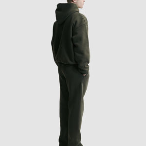 Vente en gros 100% pur coton pour hommes sweats à capuche et pantalons confortables décontractés à la mode lourd rue vierge survêtement d'hiver pour hommes - Product Image 2