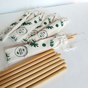Juego de pajitas de bambú reutilizables ecológicas con logotipo personalizado de Eco2go Vietnam, Pajita de viaje antibacteriana - Product Image 1