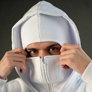 เสื้อมีฮู้ดแบบมีซิปเปิดหลังของผู้ชายเสื้อผ้าแนวสตรีทผ้าฝ้าย100% กันลม2025ออกแบบได้ตามต้องการดีไซน์ล่าสุด - Product Image 2