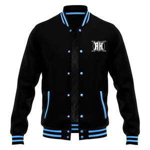 Vente en gros Veste bombardier à manches longues de luxe pour hommes Design de letterman de baseball personnalisé en laine à l'état neuf - Product Image 1